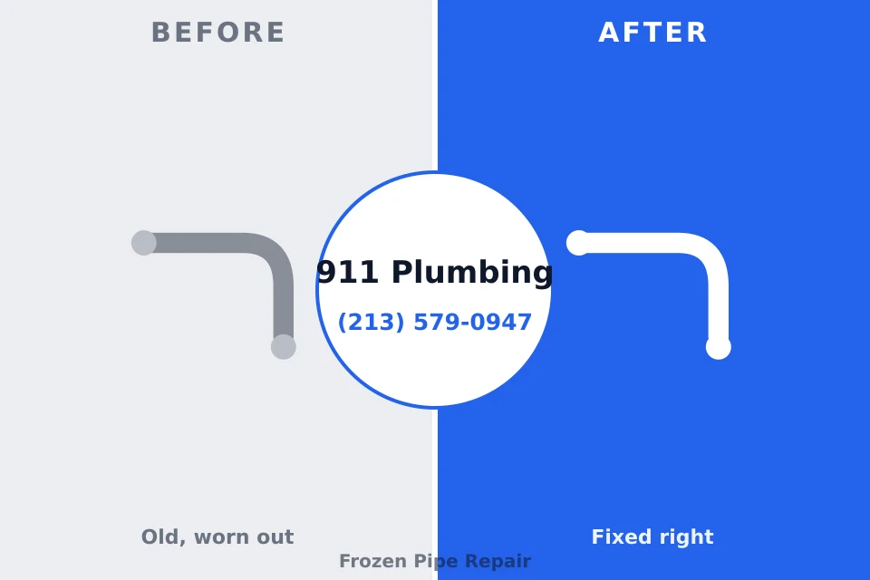 Before and after: plumbing repair Edgerton, WI